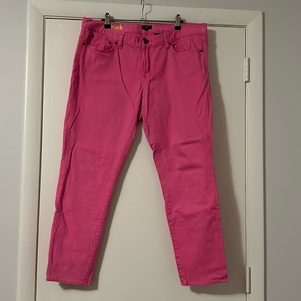 JCREW Pink Toothpick Jeans